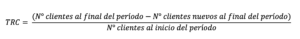 Formula para estimar la tasa de retención de clientes