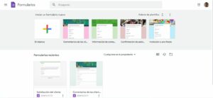 Plataforma ejemplo Google Forms